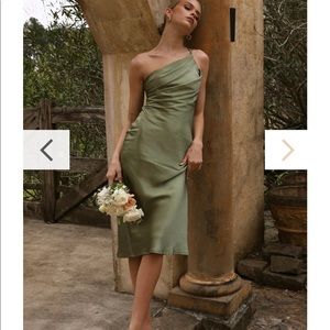 Brand New Never Worn Billy J MIDI Dress- Olive